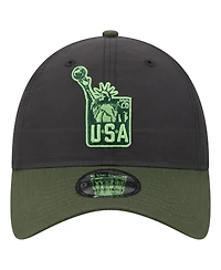 New Era Men's Black/Olive Usa Statue Of Liberty 9TWENTY Adjustable Dad Hat