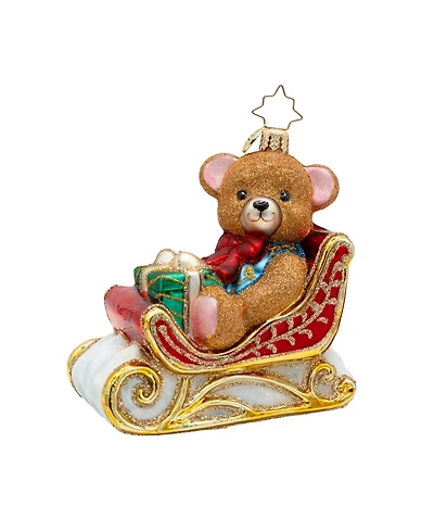 Christopher Radko 4.25" Beary Merry Sleigh Ornament
