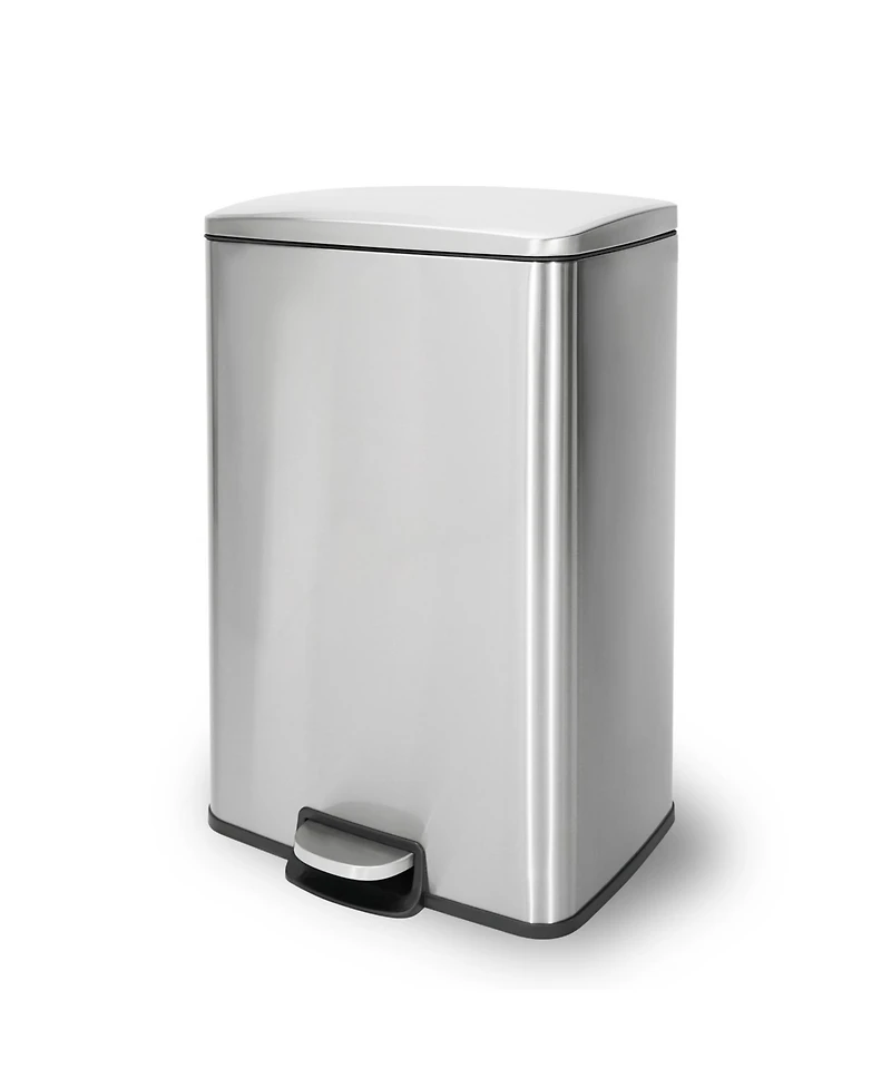 13-Gallon /50 Liter Stainless Steel Rectangular Step Kitchen Trash Can