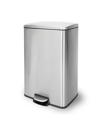 13-Gallon /50 Liter Stainless Steel Rectangular Step Kitchen Trash Can
