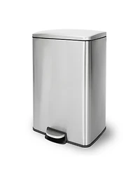 13-Gallon /50 Liter Stainless Steel Rectangular Step Kitchen Trash Can