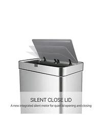 18-Gallon Extra Large Motion Sensor Kitchen Trash Can, Stainless Steel Automatic Touchless with Silent Close Lid