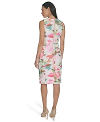 Calvin Klein Women's Printed Scuba Crewneck Dress