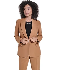 Karl Lagerfeld Paris Petite Peak One-Button Blazer