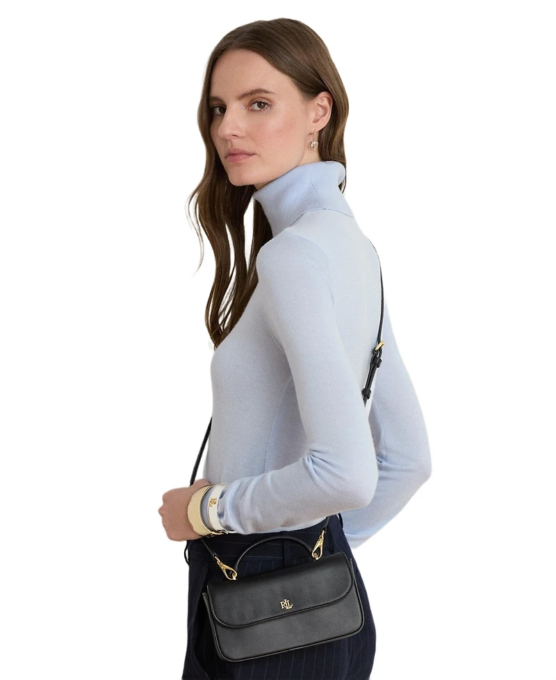 Lauren Ralph Marcy Small Smooth Leather Crossbody Handbag