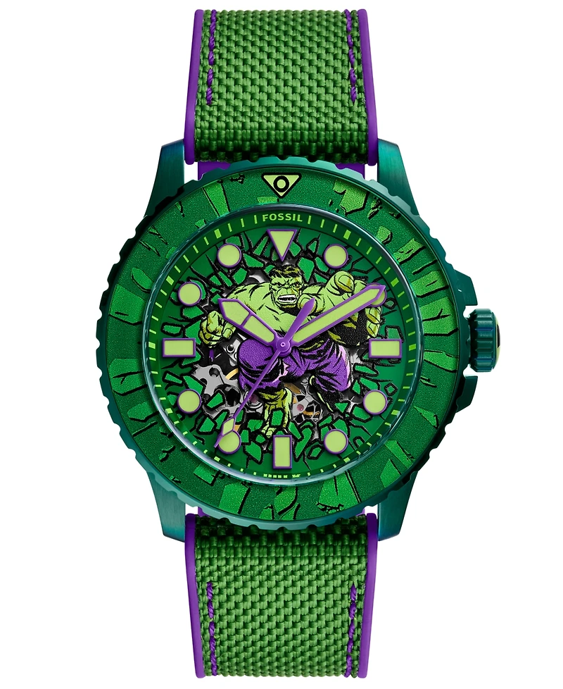 Fossil Men's Marvel x Fossil Limited-Edition Incredible Hulk Watch 45mm