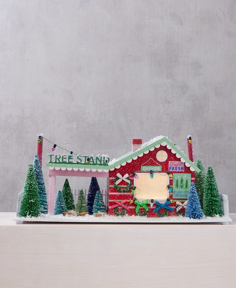 Holiday Lane Whimsy Led Paper Red Tree Stand House Decor, Macy's Exclusive