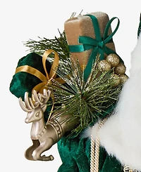 Holiday Lane Opulence African American Standing Santa with Gift Bag and Scepter, Macy's Exclusive