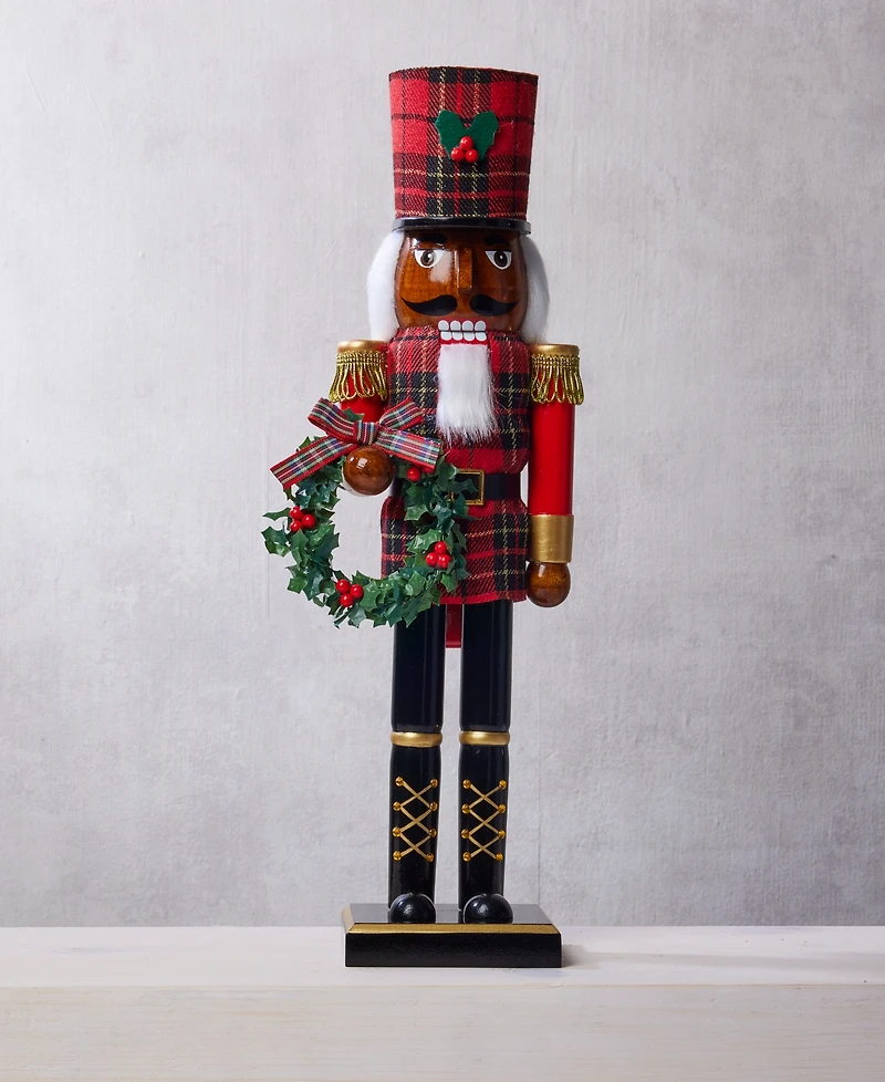 Holiday Lane Heritage Checker with Wreath Nutcracker, Macy's Exclusive