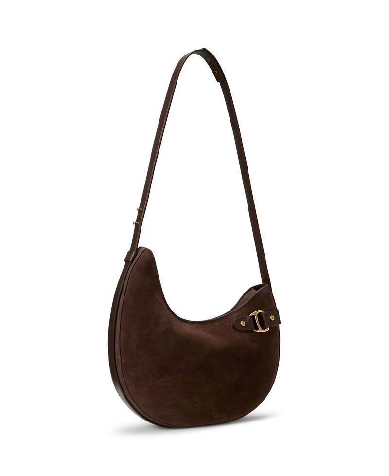 Lauren Ralph Lauren Tasha Medium Suede Shoulder Bag