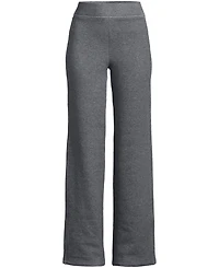 Lands' End Plus Size Serious Sweats High Rise Fleece Lined Straight Leg Pants