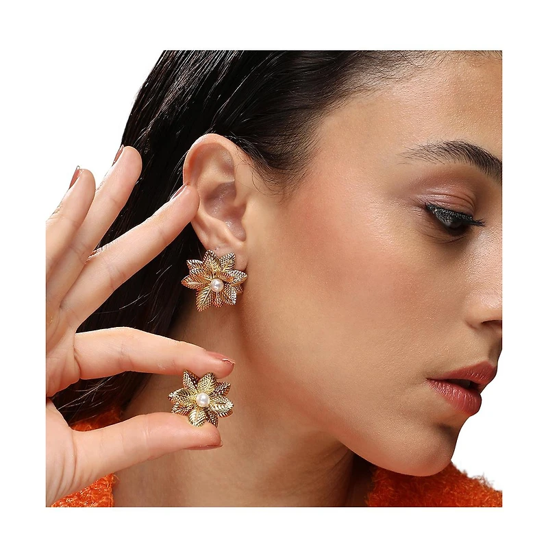 Sohi Women's Flora Stud Earrings