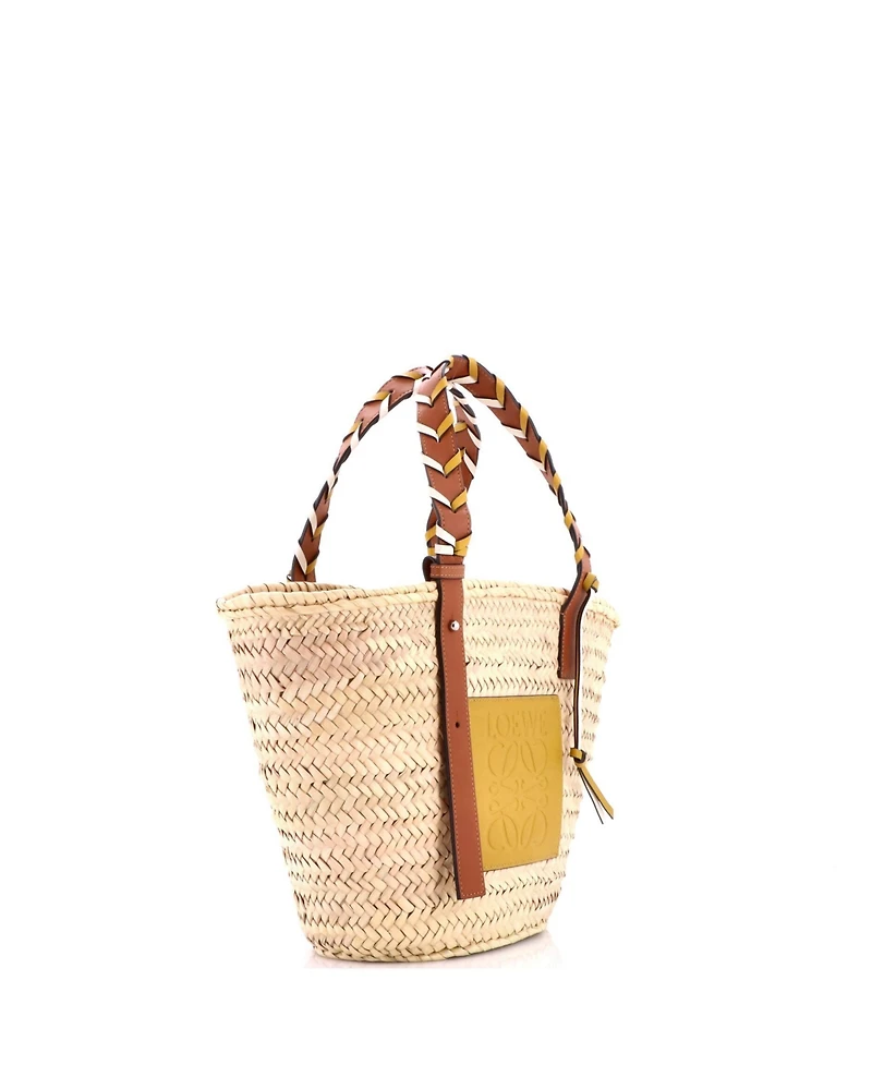 Pre-Owned Loewe Medium Braided Handle Basket Tote Raffia