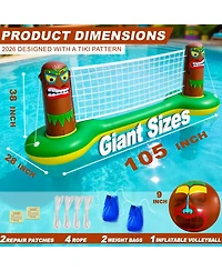 Gnuadz Inflatable Luau Tiki Pool Volleyball Game