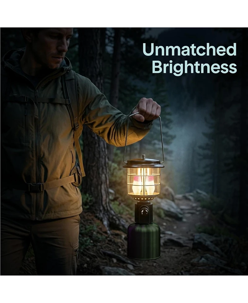 SereneLife Camping Lantern 1500 Lumens – Propane Outdoor Lantern with Adjustable Brightness and Easy Ignition for Camping and Emergencies