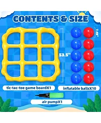 Gnuadz 10 Balls Giant Inflatable Tic Tac Toe Pool Game