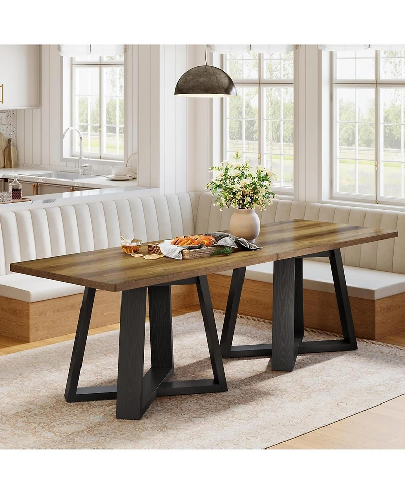 Tribesigns 47-Inch Dining Table for 4 People, Modern Kitchen Table with Wooden Legs