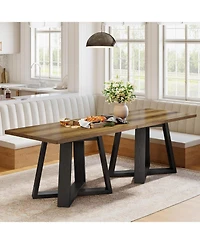 Tribesigns 47-Inch Dining Table for 4 People, Modern Kitchen Table with Wooden Legs