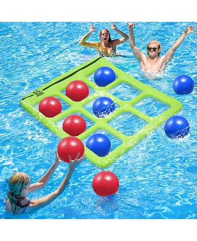 Gnuadz 10 Balls Inflatable Tic Tac Pool Game 2-10 Players