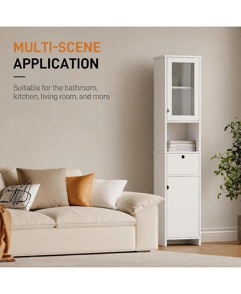 gaomon Tall Storage Cabinet, Water Resistance for Bathroom, Living Room, Entryway, Kitchen