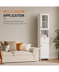 gaomon Tall Storage Cabinet, Water Resistance for Bathroom, Living Room, Entryway, Kitchen