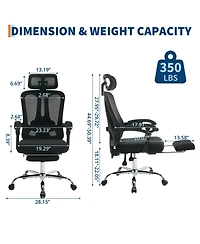 gaomon Ergonomic Office Chair, Comfortable Gaming Chair with Adjustable Height with Wheels