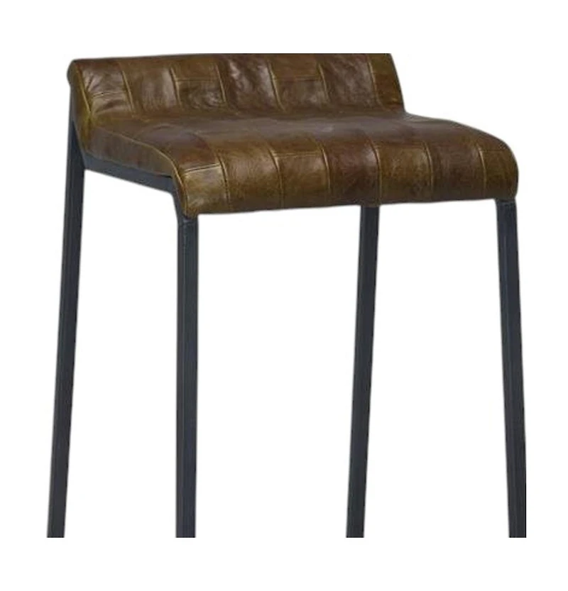 HomeRoots 27 " Iron Backless Counter Height Bar Chair