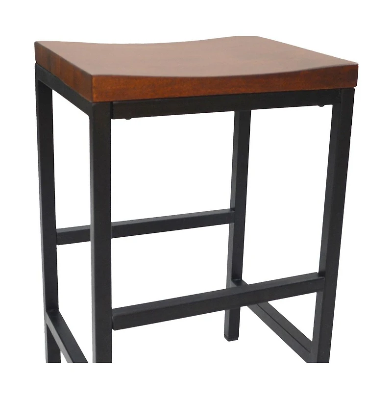 HomeRoots 24" Steel Backless Counter Height Bar Chair