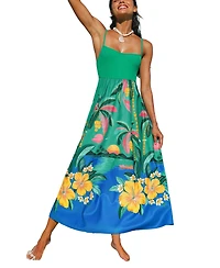 Cupshe Women's Light Spectrum Tropical Maxi Beach Dress