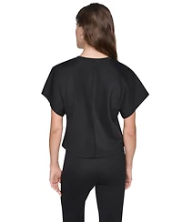 Dkny Women's Dolman-Sleeve Zip-Pocket Shirt