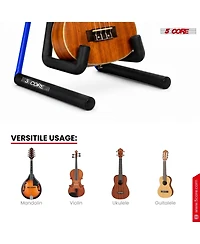 5 core Ukulele Stand A Frame Metal Body with Soft Padded Arms Support Banjo Ukuleles Mini Guitar Violin