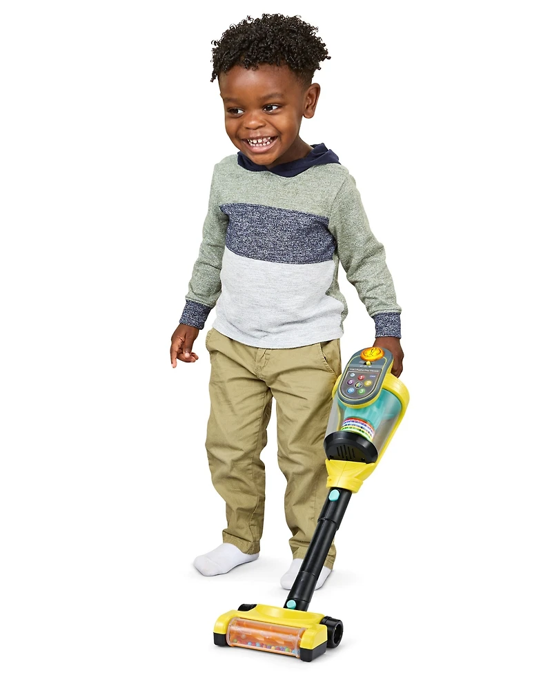 VTech 4-in-1 Push & Play Vacuum Interactive Learning Role-Play Toy with Numbers, Counting, Colors & Music, Ages 1.5-4 years