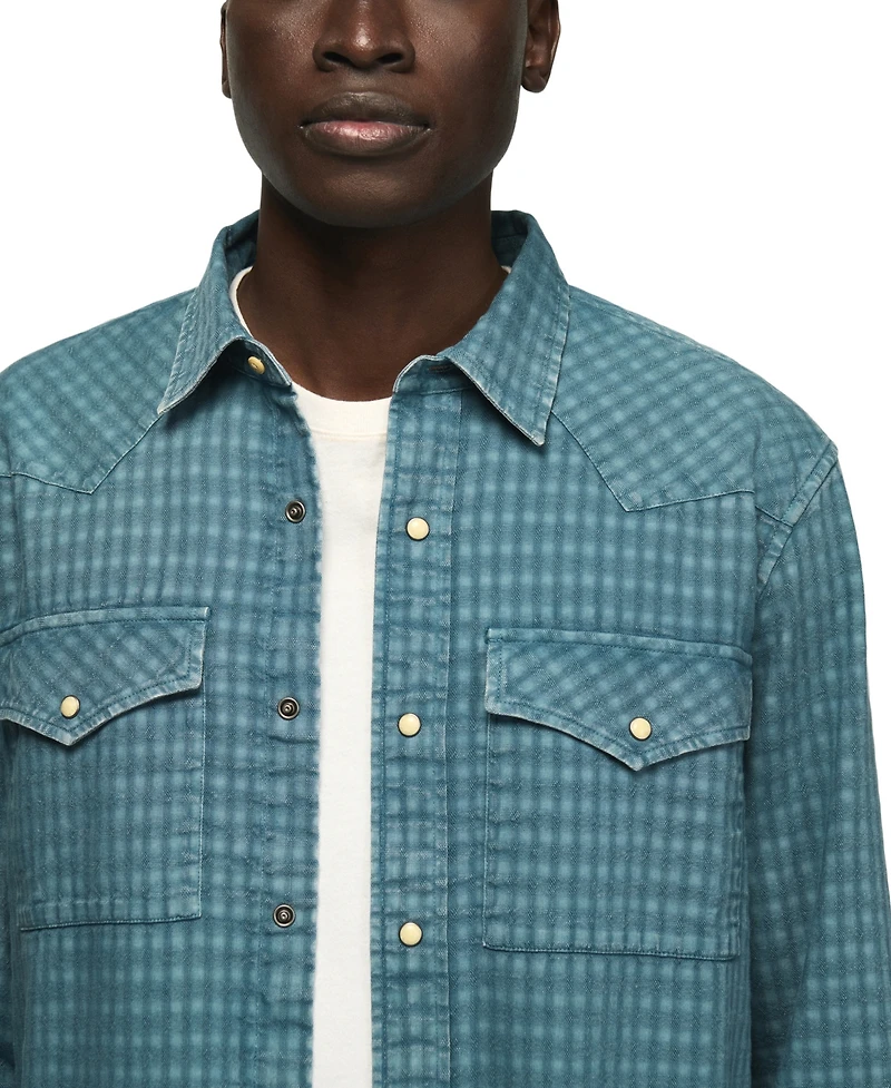Lucky Brand Men's Long-Sleeve Relaxed Western Flannel Shirt