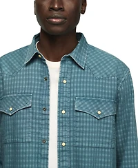 Lucky Brand Men's Long-Sleeve Relaxed Western Flannel Shirt