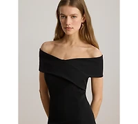 Lauren Ralph Women's Faille Off-the-Shoulder Cocktail Dress