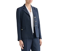 Kasper Women's Mini-Check-Print Long-Sleeve Jacket, Regular & Petite
