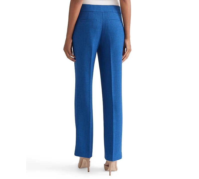 Kasper Women's Textured High-Rise Straight-Leg Trousers, Regular & Petite