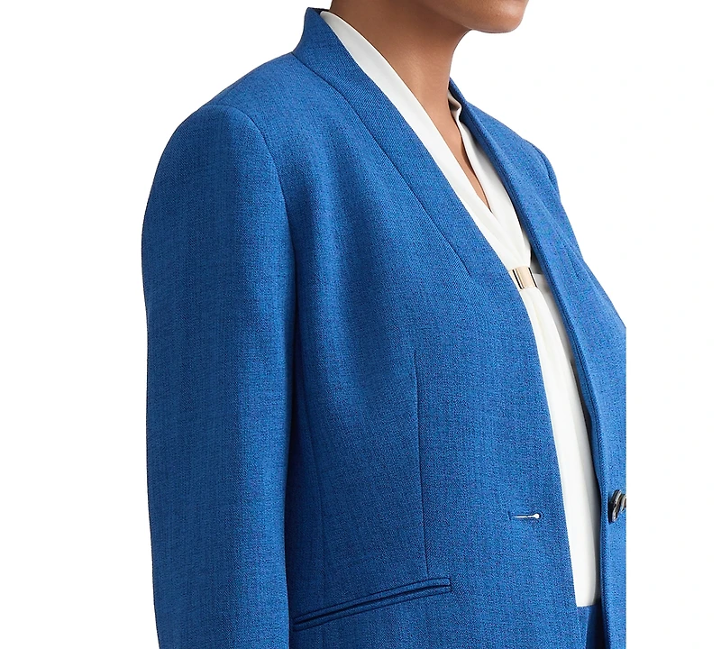 Kasper Women's Collarless One-Button Jacket, Regular & Petite