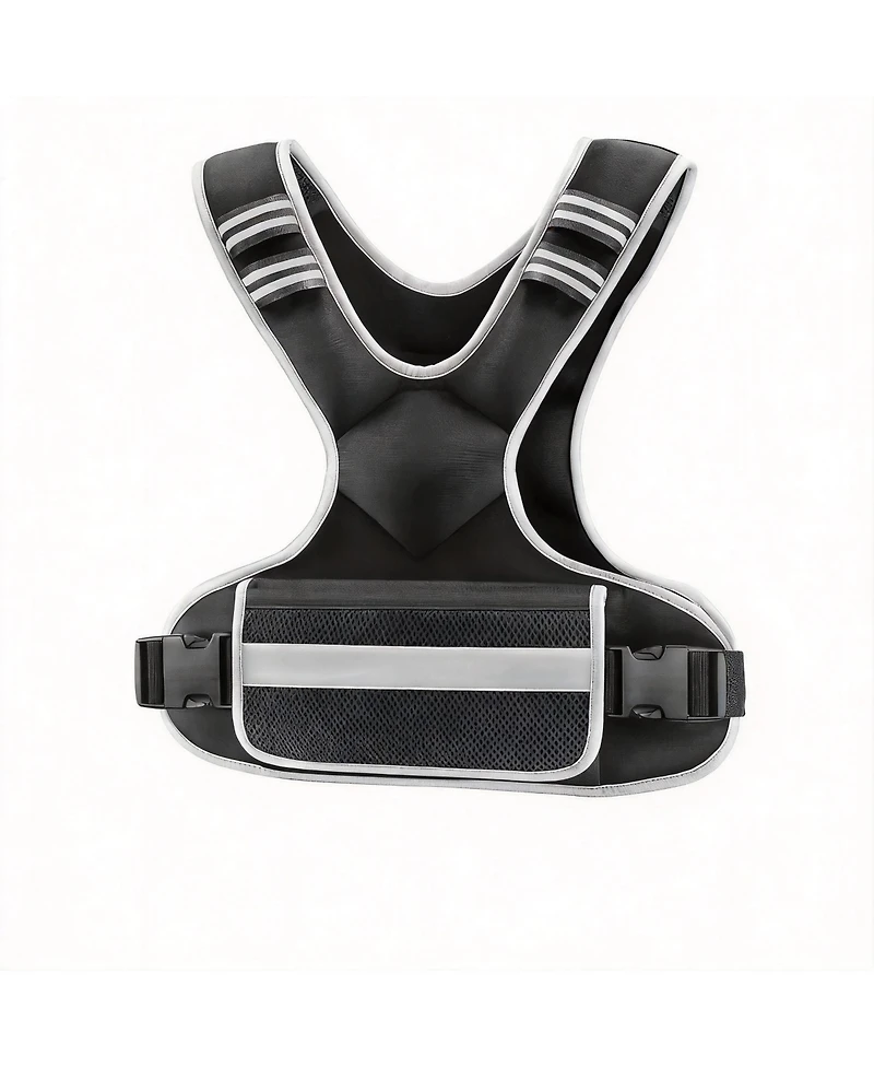 Aofar 12-18lb Weighted Vest Adjustable Iron Sand Weights Shoulder Pads Pocket Fitness