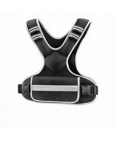 Aofar 12-18lb Weighted Vest Adjustable Iron Sand Weights Shoulder Pads Pocket Fitness