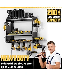 Xdovet Power Tool Organizer Wall Mount Charging Station Drill Holder Metal Strip