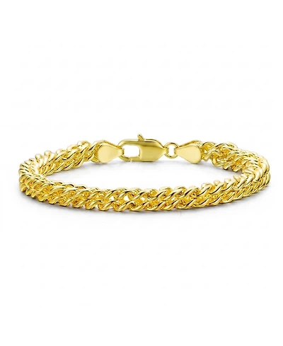 14K Gold Plated or White Mesh Link Bracelet