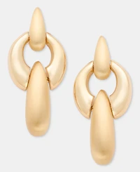 Anne Klein Puffy Linked Linear Drop Earrings