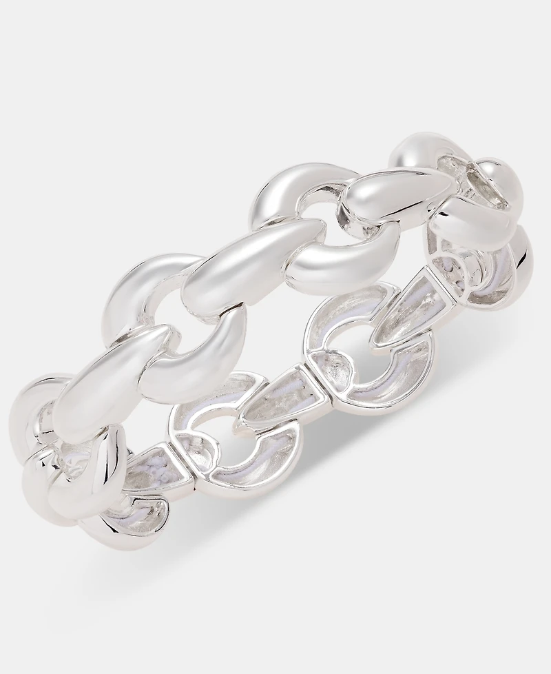 Anne Klein Puffy Linked Stretch Bracelet
