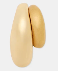 Anne Klein Puffy Double-Row C-Hoop Earrings