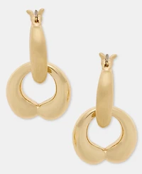 Anne Klein Puffy Linked Drop Earrings