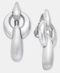 Anne Klein Puffy Linked Clip-On Linear Drop Earrings