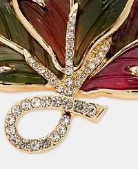 Anne Klein Pave Hanging Leaf Pin