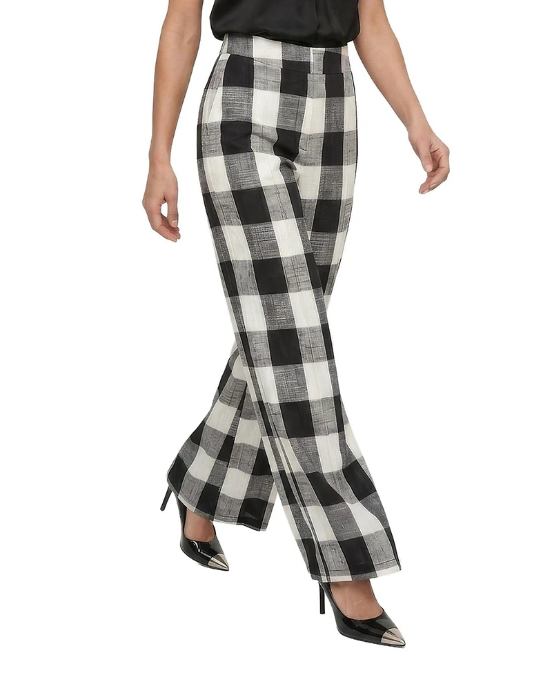 Lily and Lionel London Women's Zena Flared Check Trouser