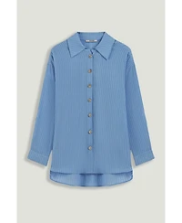 Nocturne Women's Bustier-Detail Shirt
